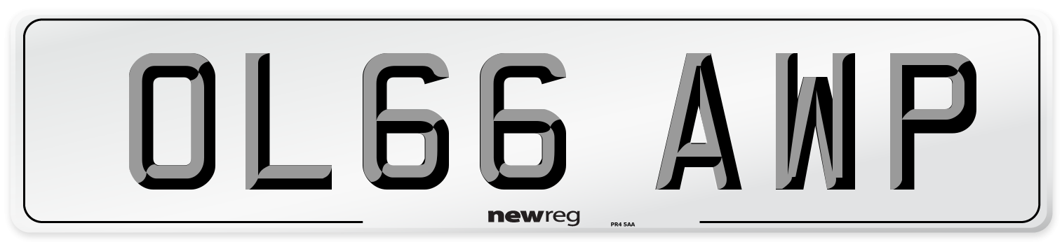 OL66 AWP Number Plate from New Reg